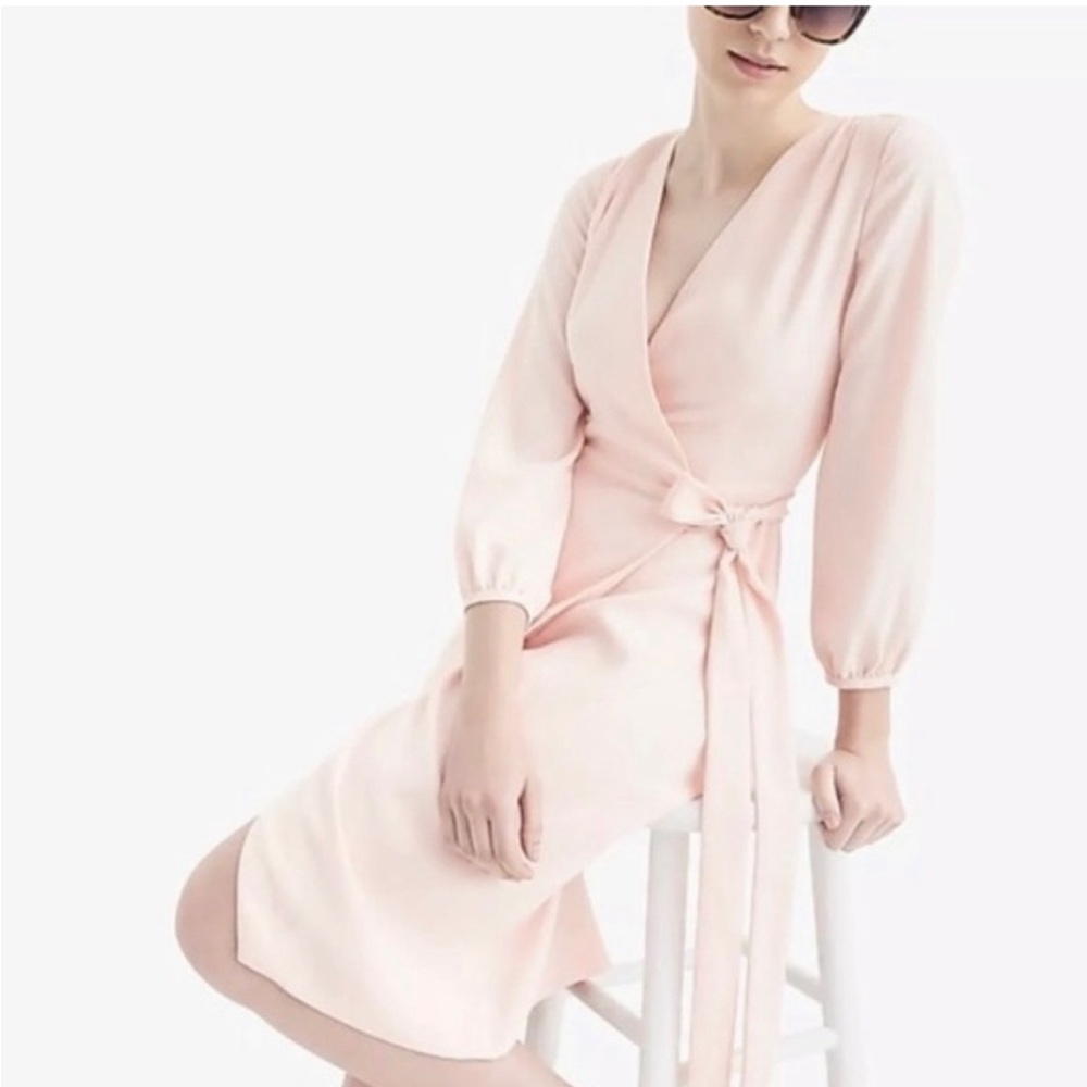 NWT J. Crew Wrap Crepe Dress. Size 0.